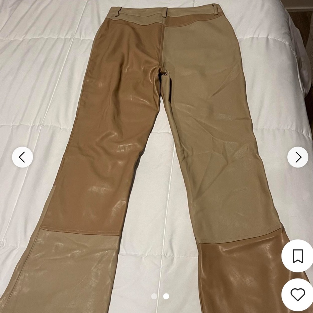 Motel Rocks Tan and Cream Women's Trousers